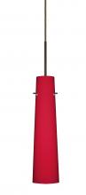 Besa Lighting 1BT-5674RM-LED-BR-L - Besa Camino Pendant Bronze Ruby Matte 1x5W LED, 15Ft. Cord