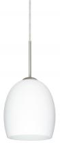 Besa Lighting 1JC-169707-SN-L - Besa Lucia Pendant Satin Nickel Opal Matte 1x75W Medium Base, 15Ft. Cord