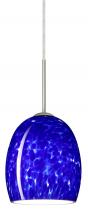 Besa Lighting 1JC-169786-SN-L - Besa Lucia Pendant Satin Nickel Blue Cloud 1x75W Medium Base, 15Ft. Cord