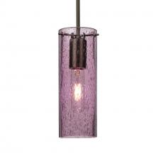 Besa Lighting 1JC-JUNI10PL-BR-L - Besa, Juni 10 Cord Pendant, Plum Bubble, Bronze, 1x60W Medium Base, 15Ft. Cord