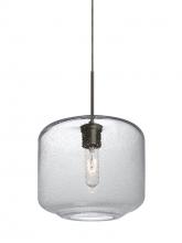 Besa Lighting 1JC-NILES10CL-BR - Besa Niles 10 Pendant, Clear Bubble, Bronze Finish, 1x60W Medium Base T10