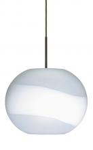  1JT-477699-LED-BR - Besa Luna LED Pendant Opal Frost Bronze 1x9W LED