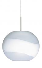  1JT-477699-SN - Besa Pendant Luna Satin Nickel Opal Frost 1x100W Medium Base