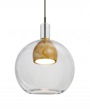 Besa Lighting 1JT-BENJICLMD-LED-BR - Besa, Benji Cord Pendant, Clear/Medium, Bronze Finish, 1x9W LED