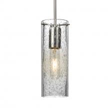 Besa Lighting 1JT-JUNI10CL-SN-L - Besa, Juni 10 Cord Pendant, Clear Bubble, Satin Nickel, 1x60W Medium Base, 15Ft. Cord