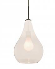 Besa Lighting 1JT-LEONMW-BR - Besa, Leon Cord Pendant, Milky White, Bronze Finish, 1x60W Medium base