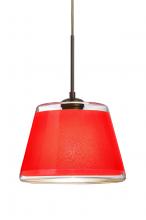 Besa Lighting 1JT-PIC9RD-BR - Besa Pendant Pica 9 Bronze Red Sand 1x75W Medium Base