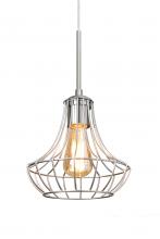 Besa Lighting 1JT-SPEZ07-EDIL-SN - Besa Pendant Spezza 7 Satin Nickel 1x8W LED Filament