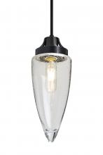 Besa Lighting 1JT-SULUCL-EDIL-BK - Besa, Sulu Cord Pendant, Clear Bubble, Black Finish, 1x4W LED Filament