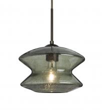 Besa Lighting 1JT-ZENMS-BR - Besa, Zen Cord Pendant, Moss Bubble, Bronze Finish, 1x60W Medium Base