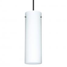 Besa Lighting 1XC-493007-BK - Besa Copa Pendant, Opal Matte, Black, 1x50W Halogen