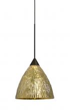 Besa Lighting 1XC-EVEGS-LED-BR - Besa, Eve Cord Pendant, Stone Gold Foil, Bronze Finish, 1x5W LED