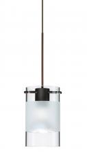 Besa Lighting 1XT-6524EC-BR - Besa Pendant Scope Bronze Clear/Frost 1x50W Halogen Mr16