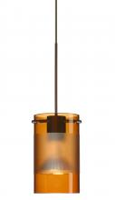 Besa Lighting 1XT-6524EG-LED-BR - Besa Pendant Scope Bronze Armagnac/Frost 1x5W LED Mr16