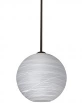 Besa Lighting 1TT-COCO1060-LED-BR - Besa Coco 10 Stem Pendant, Cocoon, Bronze Finish, 1x9W LED