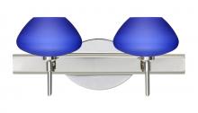 Besa Lighting 2SW-541087-LED-CR - Besa Wall Peri Chrome Blue Matte 2x5W LED