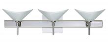 Besa Lighting 3SW-191352-LED-CR-SQ - Besa Wall With SQ Canopy Hoppi Chrome Marble 3x3W LED