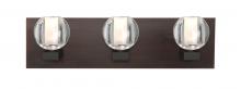 Besa Lighting 3WF-BOCACL-BR - Besa, Boca Vanity, Clear, Bronze Finish, 3x40W Halogen