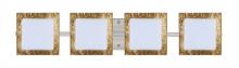 Besa Lighting 4WS-7735GF-LED-SN - Besa Wall Alex Satin Nickel Opal/Gold Foil 4x5W LED