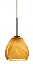 Besa Lighting B-4122HN-BR - Besa Bolla Pendant For Multiport Canopy Bronze Honey 1x50W Candelabra