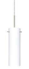 Besa Lighting B-493007-LED-SN-L - Besa Copa LED Pendant For Multiport Canopy Opal Matte Satin Nickel 1x9W LED, 15Ft. Co