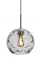 Besa Lighting J-BOMYCL-EDIL-BR - Besa Bombay Pendant For Multiport Canopy, Clear, Bronze Finish, 1x8W LED Filament