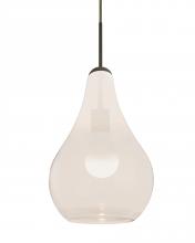 Besa Lighting J-LEONMW-LED-BR - Besa, Leon Cord Pendant for Multiport Canopy, Milky White, Bronze Finish, 1x9W LED