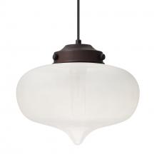 Besa Lighting J-MIRAFR-BR-L - Besa Mira Pendant For Multiport Canopy Bronze Frost 1x60W T10, 15Ft. Cord