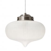 Besa Lighting J-MIRAFR-SN-L - Besa Mira Pendant For Multiport Canopy Satin Nickel Frost 1x60W T10, 15Ft. Cord