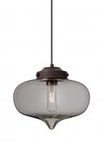 Besa Lighting J-MIRASM-BR - Besa Mira Pendant For Multiport Canopy Bronze Smoke 1x60W T10