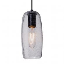 Besa Lighting J-PINOT9CL-BK-L - Besa, Pinot 9 Cord Pendant for Mulitport Canopy, Clear Bubble, Black FInish 1x60W Inc