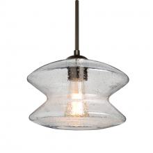 Besa Lighting J-ZENCL-BR-L - Besa, Zen Cord Pendant For Multiport Canopy, Clear Bubble, Bronze Finish, 1x60W Mediu