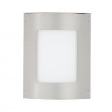 Besa Lighting MOTO13SQ-WA-SL - Besa Outdoor Moto 13 Square Silver White Acrylic 2x60W E12