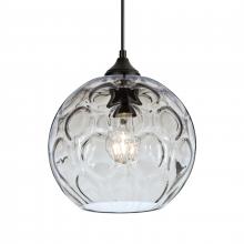 Besa Lighting OP-BOMYCL-BK - Besa Bombay Outdoor Pendant, Clear, Black Finish, 1x60W E26 Base