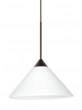 Besa Lighting RXP-117607-LED-BR-L - Besa Pendant Kona Bronze White 1x5W LED, 15Ft. Cord