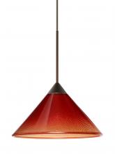 Besa Lighting RXP-117681-LED-BR-L - Besa Pendant Kona Bronze Sunset 1x5W LED, 15Ft. Cord