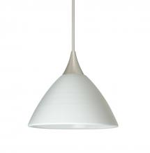 Besa Lighting RXP-1743KR-LED-SN-L - Besa Pendant Domi Satin Nickel Chalk 1x5W LED, 15Ft. Cord