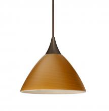 Besa Lighting RXP-1743OK-LED-BR-L - Besa Pendant Domi Bronze Oak 1x5W LED, 15Ft. Cord