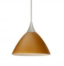 Besa Lighting RXP-1743OK-LED-SN-L - Besa Pendant Domi Satin Nickel Oak 1x5W LED, 15Ft. Cord