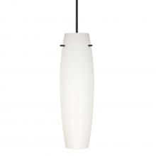 Besa Lighting RXP-412107-BK-277 - Besa Tu Tu Pendant, Opal Matte, Black, 1x50W Halogen, 277V