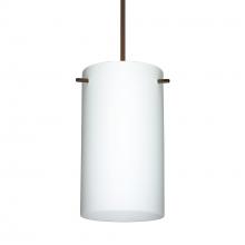 Besa Lighting RXP-440407-BR-DIM010 - Besa Stilo 7 Pendant Bronze Opal Matte 1x50W Halogen, 0-10V Dimming