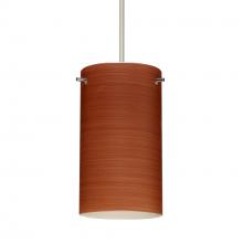 Besa Lighting RXP-4404CH-SN-DIM010 - Besa Stilo 7 Pendant Satin Nickel Cherry 1x50W Halogen, 0-10V Dimming