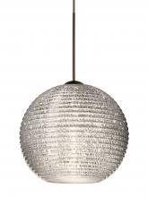 Besa Lighting RXP-4615GL-LED-BR - Besa Pendant Kristall 6 Bronze Glitter 1x5W LED