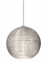 Besa Lighting RXP-4615GL-LED-SN - Besa Pendant Kristall 6 Satin Nickel Glitter 1x5W LED