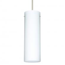 Besa Lighting RXP-493007-SN-DIM010 - Besa Copa Pendant, Opal Matte, Satin Nickel, 1x50W Halogen, 0-10V Dimming