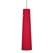 Besa Lighting RXP-5674RM-LED-SN - Besa Camino Pendant Satin Nickel Ruby Matte 1x50W Halogen