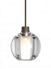 Besa Lighting RXP-BOCA5CL-LED-BR - Besa, Boca 5 Cord Pendant, Clear, Bronze Finish, 1x3W LED