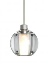 Besa Lighting RXP-BOCA5CL-LED-SN - Besa, Boca 5 Cord Pendant, Clear, Satin Nickel Finish, 1x3W LED