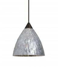 Besa Lighting RXP-EVESS-BR-L - Besa, Eve Cord Pendant, Stone Silver Foil, Bronze Finish, 1x50W Halogen, 15Ft. Cord