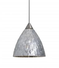 Besa Lighting RXP-EVESS-LED-SN - Besa, Eve Cord Pendant, Stone Silver Foil, Satin Nickel Finish, 1x5W LED